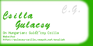 csilla gulacsy business card